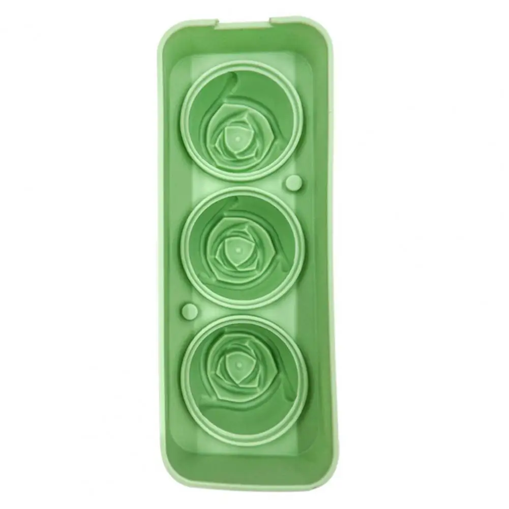 

Useful Simple Operation Non-stick 3 Grids Whisky Drink 3D Rose Ice Ball Making Mould for Bar Rose Ice Mold Ice Ball Mould