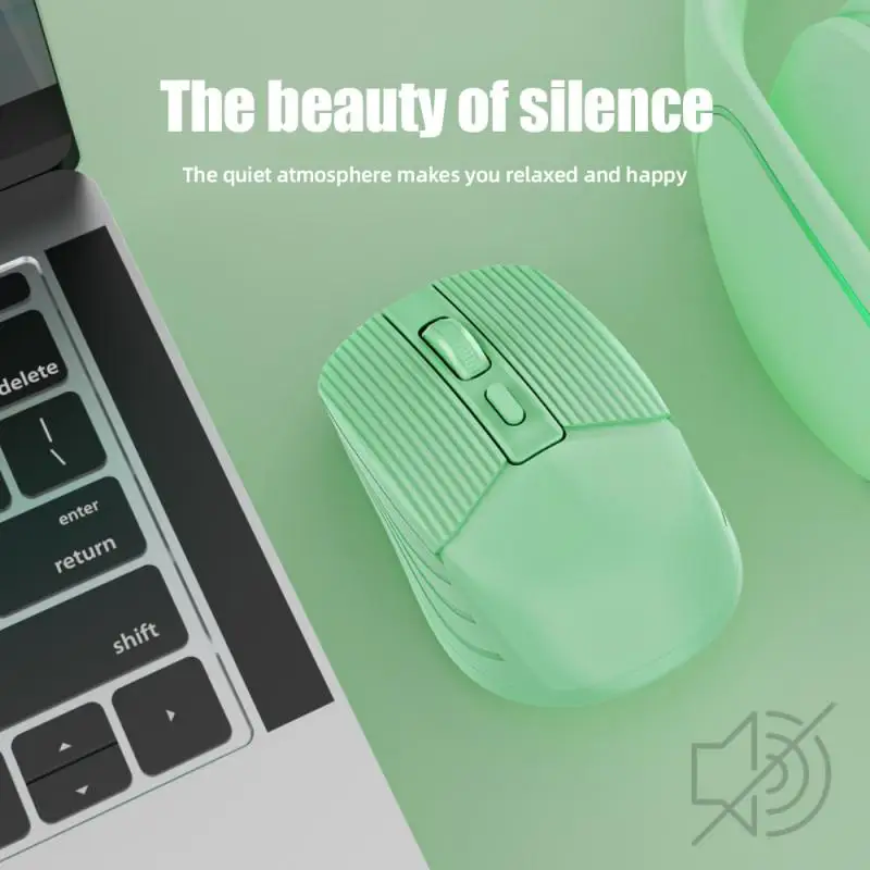 

Ergonomic Tablet Laptop Mice 500mah Mute Office Mouse Non-slip Pc Mause With Usb Receiver Silent Office Accessories Dual-mode