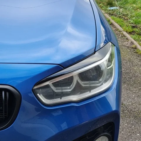 Для BMW F20 F21 Facelift 116i 118i 120i 2015-2019 Злые фары Брови Веки Передняя лампа Свет Брови Автомобильные наклейки Тюнинг