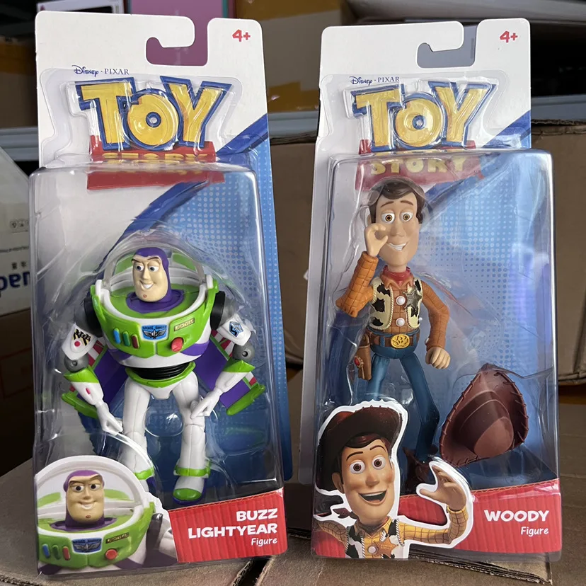 

Disney Anime Cartoon Toy Story Buzz Lightyear Woody Joint Can Move Doll Action&Toy Figures Model Children's Birthday Gift