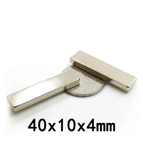 Суперпрочные для простыней редкоземельный магнит 40*10*4 мм, толщиной блока, прямоугольный Неодимовый блок, мощный 40x10x4 мм