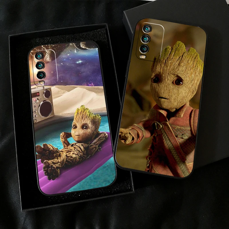 

Marvel Groot For Xiaomi Redmi 9T Phone Case For Redmi 9T Soft Back Coque Black Carcasa Silicone Cover