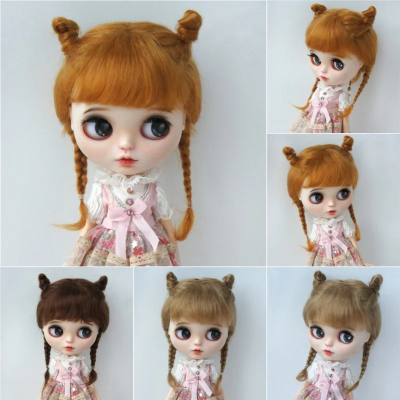 Парики для кукол JD545 милые косы с двойной антенной мохеровые волосы BJD 1/8 1/6 1/3