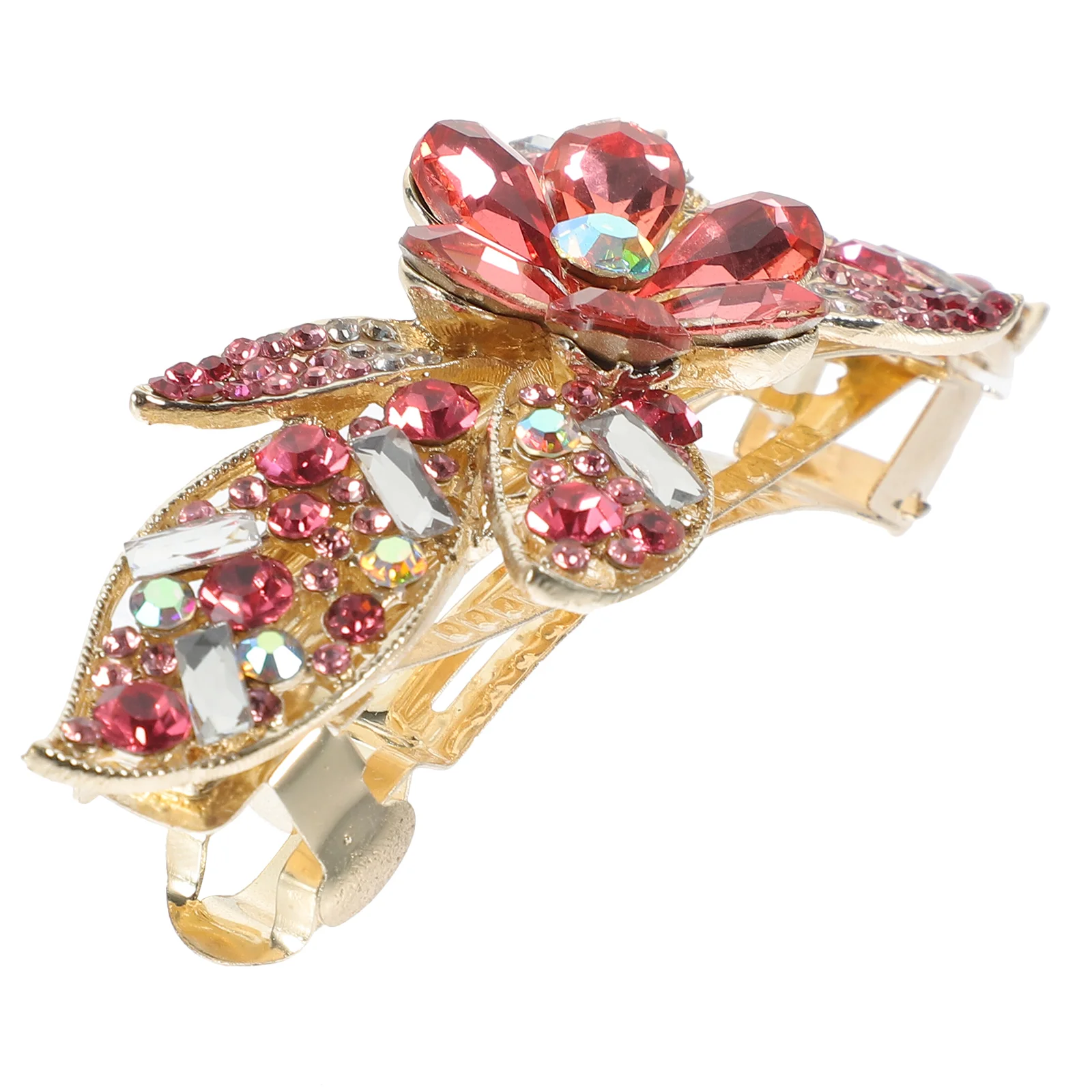 

Flower Hair Clip Rhinestone Hair Clip Women Hair Clip Metal Spring Hair Clip for Girl