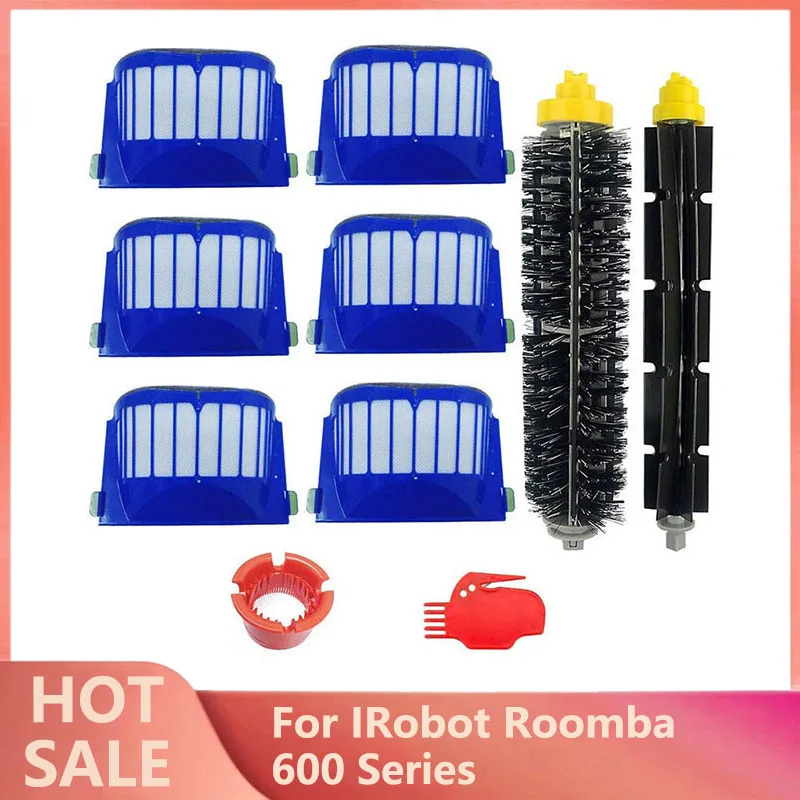 Щетка для пылесоса Irobot Roomba серия 600 щетина гибкая щетка 3-сторонняя набор фильтров