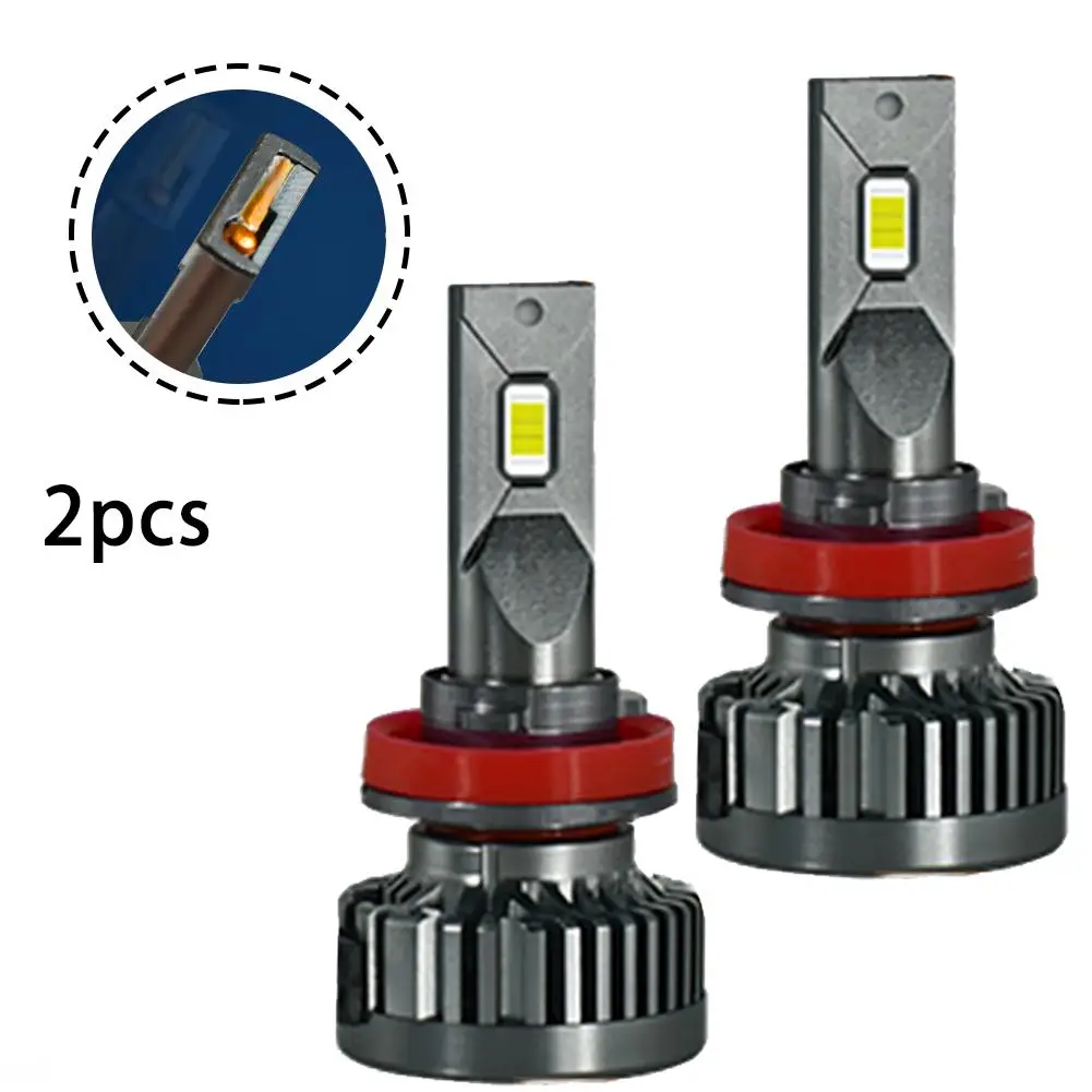 

White Car Headlight Head Bulbs Bulbs Motorcycle Car 12V 25000LM Bulb H11 Motorcycle Light Super Bright 110W 12LED