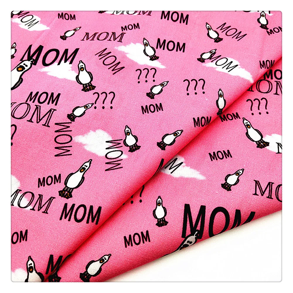 

Free Shipping 100%Cotton Woven 150GSM Pink Printed Fabric