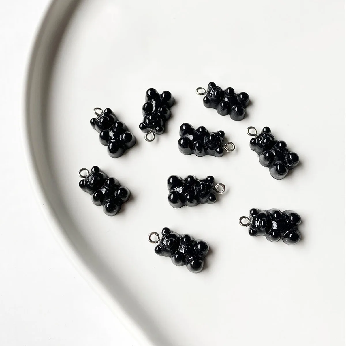 10pcs Acrylic Candy Color Gummy Bear Charms for Jewelry Making DIY Pendant Cute Earrings Bracelet Necklace Creative  Accessories