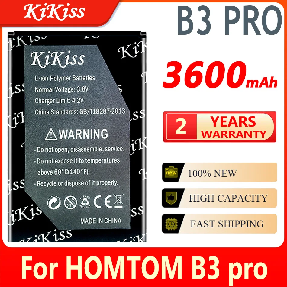 

3600mAh KiKiss Battery For HOMTOM B3 pro B3pro High Capacity Batteries