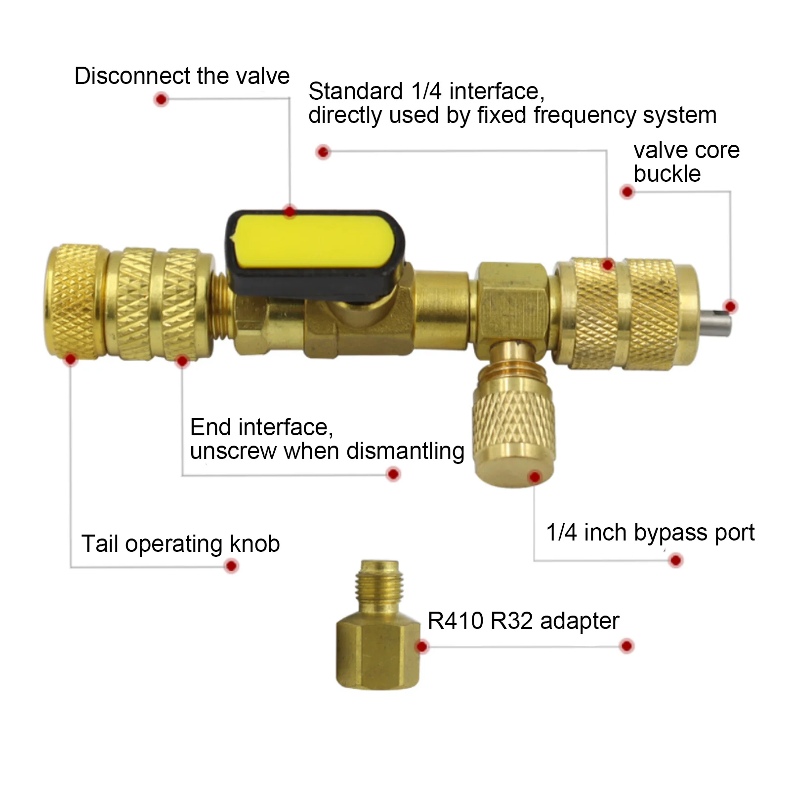 Инструмент для снятия клапана переменного тока инструмент 1/4 5/16 SAE инструменты