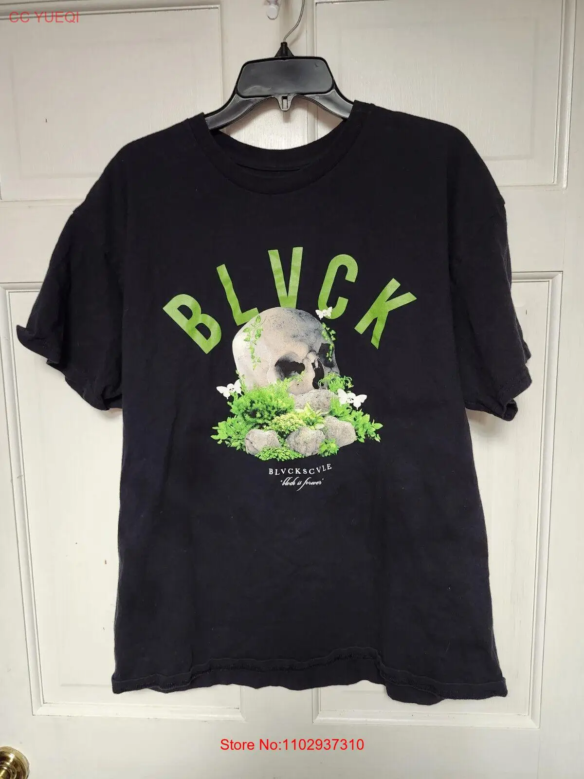 Черная футболка с черепом BLVCK SCVLE Is Forever-Сделано в США мужские XL