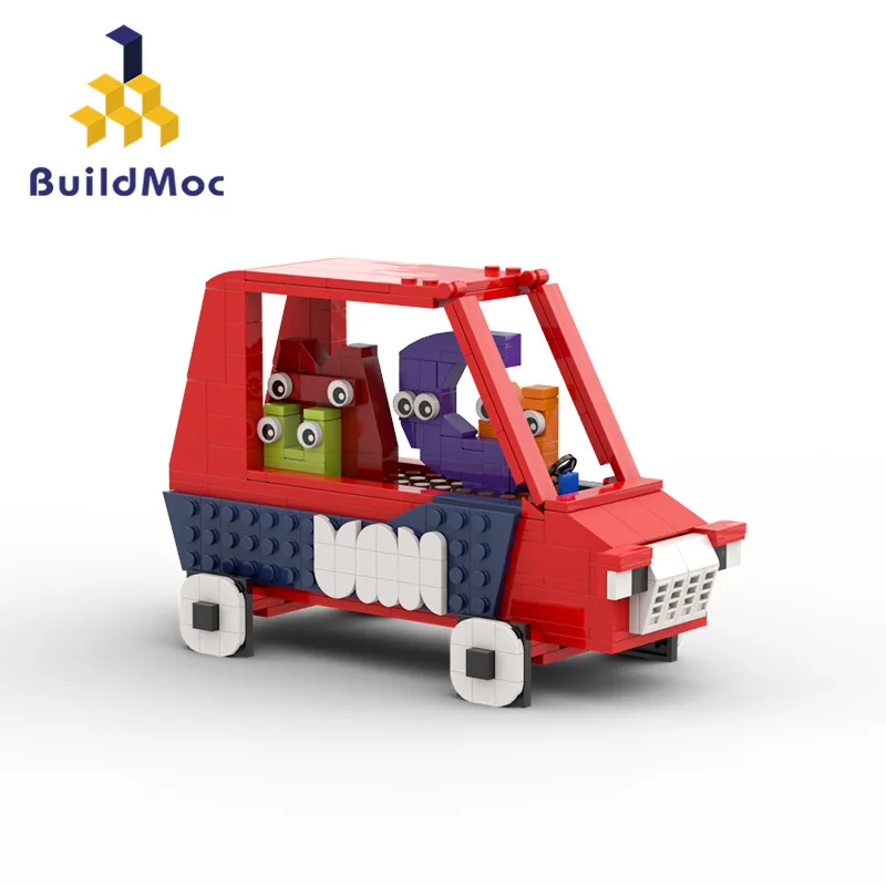 

MOC Alphabet Car Letters CAB Taxi Building Blocks Set English Lore Vehicle Education Bricks Toys For Children Birhtday Xmas Gift
