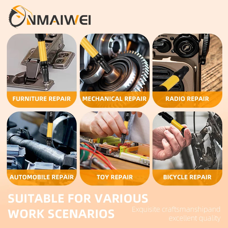 1 дюйм/2 дюйма ударный прочный магнитный набор бит безопасности Torx головка