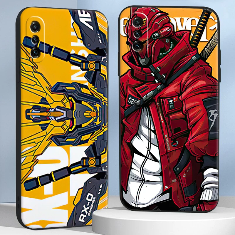 

Gundam Japan Anime Phone Case For Xiaomi POCO X3 Pro M3 Pro NFC F3 GT TPU Shell Silicone Cover ShockProof Liquid Silicon