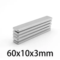 2510152030pcs 60x10x3mm quadrate powerful strong magnets n35 strip search magnet 60x10x3 block neodymium magnets 60103
