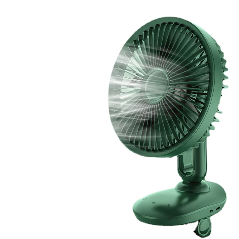 

Little Fan Clip-on Office Desk Surface Panel Electric Fan Automatic Shaking Head Charging Type Ultra-Long Life Battery