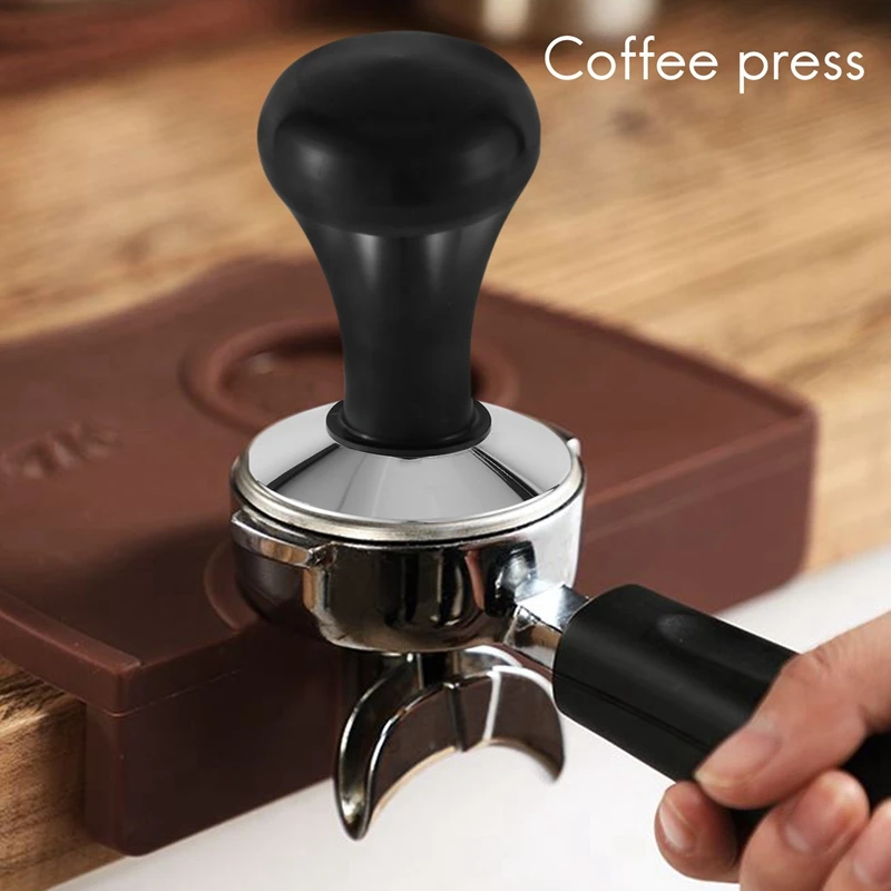51 мм Темпер для кофе Es press o черная кофемашина пресс с плоским основанием