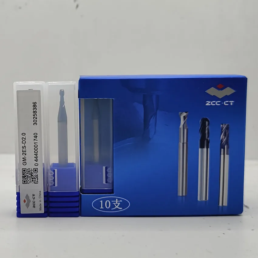 GM-2ES-D2.0 ZCC.CT GM-2ES Two blade straight handle Small diameter Flat end milling cutter Φ2.0*4.0*50 2T 2 Flutes End Mills