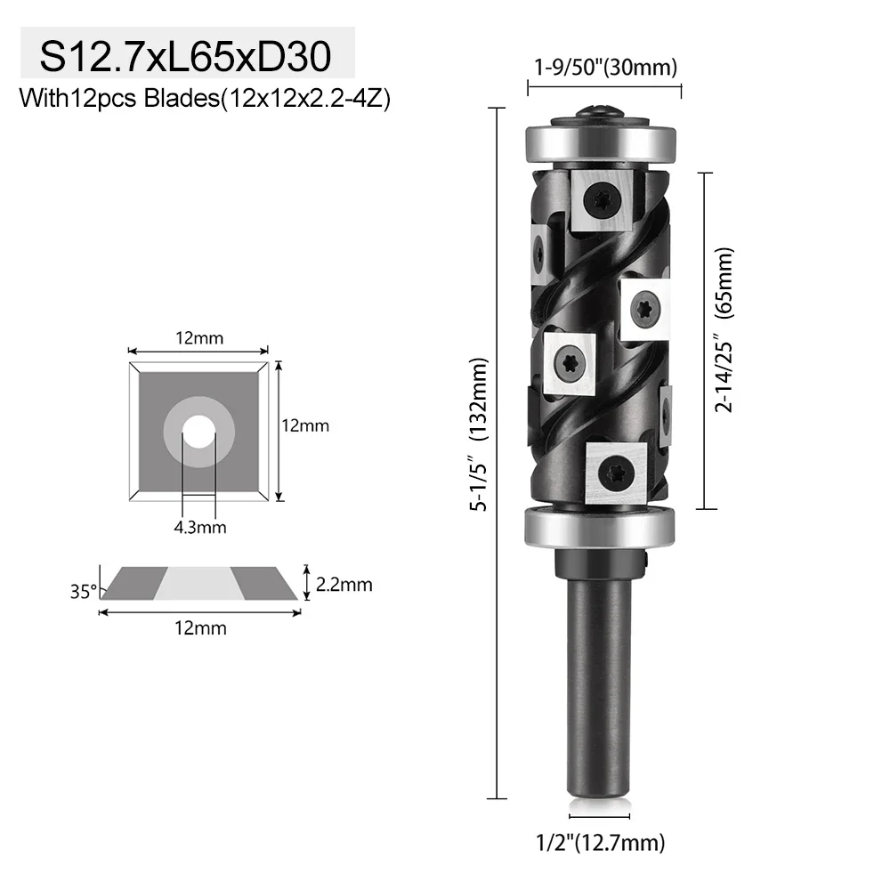 

Фреза твердосплавная для обработки дерева, 12 мм, 12,7 мм