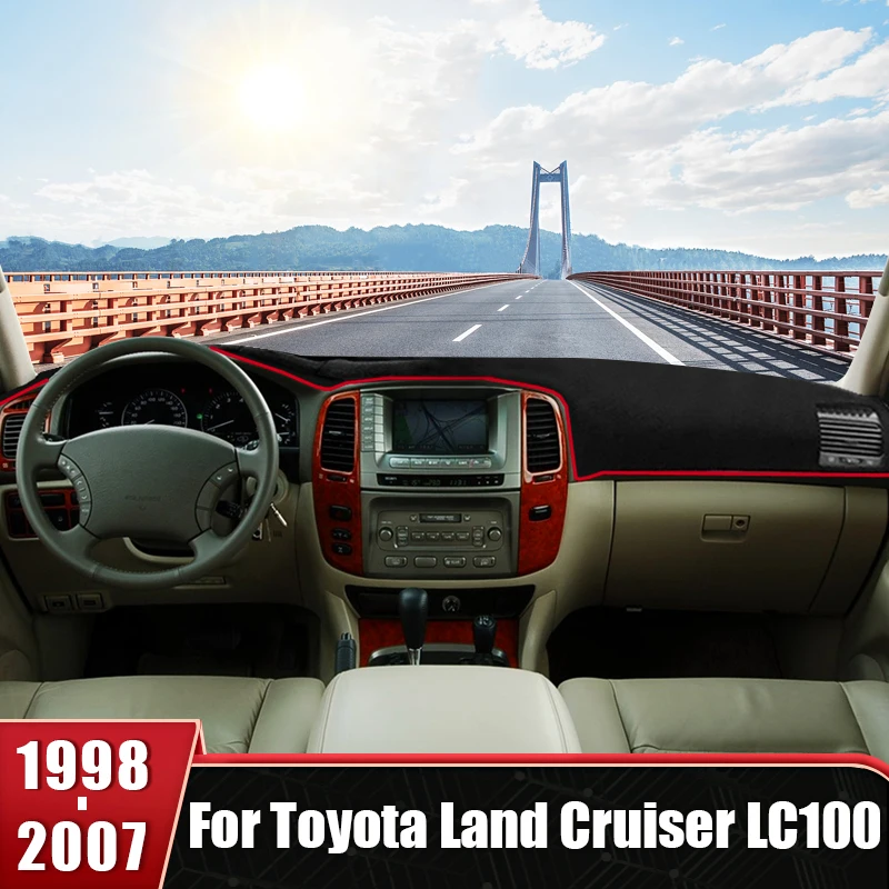 

Для Toyota Land Cruiser 100 LC100 1998-2003 2004 2005 2006 2007 коврики для приборной панели автомобиля, защита от солнца, защита от УФ-лучей