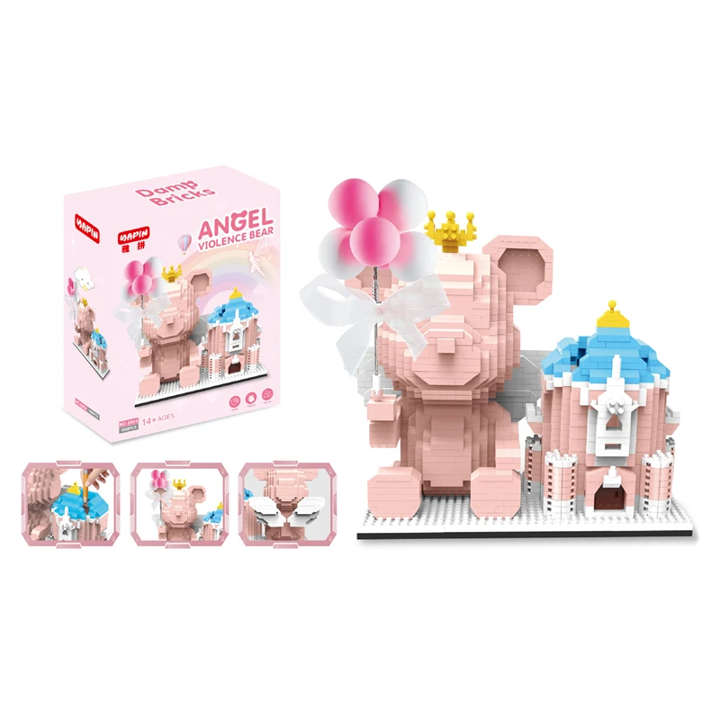 Креативный держатель для ручек в виде медведя Пикачу строительные блоки серия