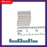 5010020050010001500pcs 6x3x1 thin block neodymium magnets sheet 6x3x1mm powerful strong magnetic magnet strong 631 mm