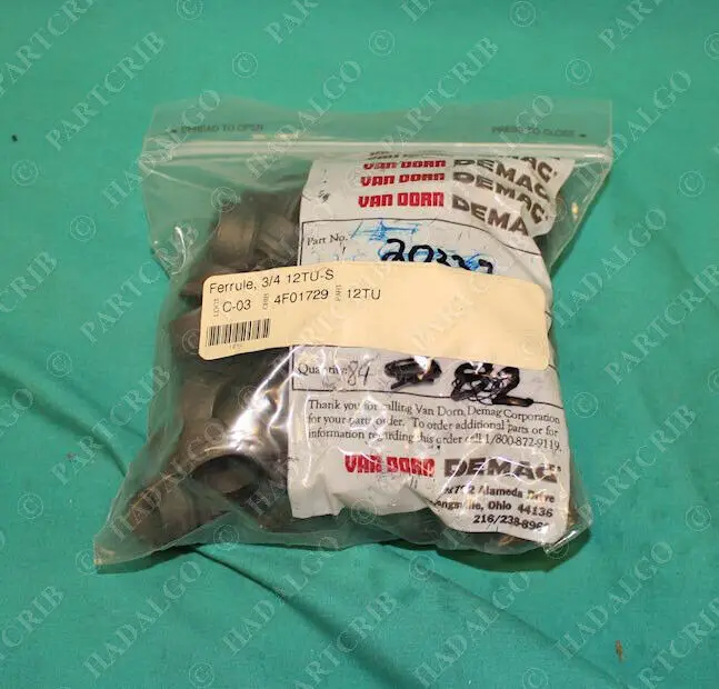 

Parker 12-TU-S, 12TU 12TUS, 3/4" Bite Ferrule, Lot of 10 NEW