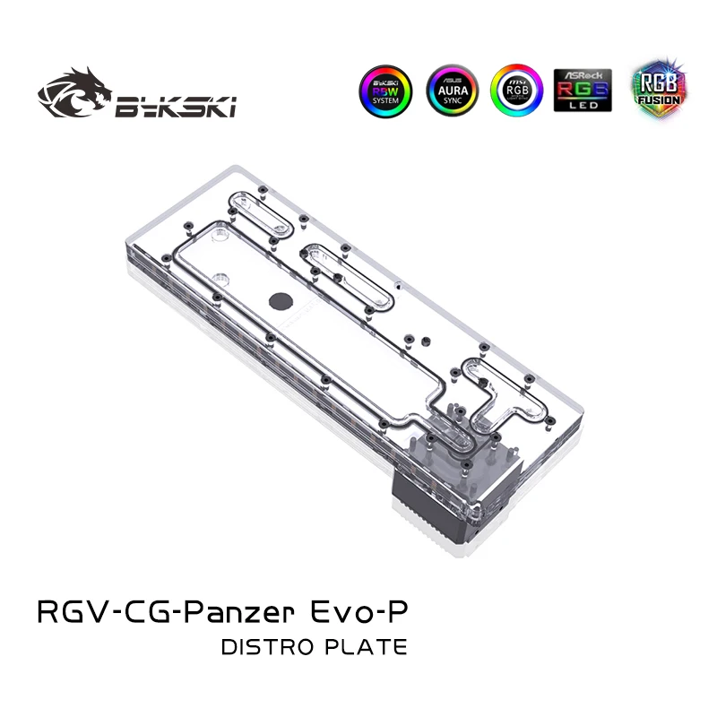 

BYKSKI Acrylic Distro Plate use for COUGAR Panzer Evo Computer Case / 3PIN 5V D-RGB / Combo DDC Pump Cool Water Channel Solution