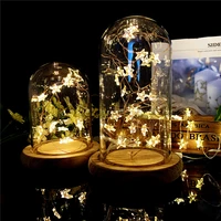 102030405060 led star fairy lights battery operated twinkle string light copper wire string lights xmas wedding party decor