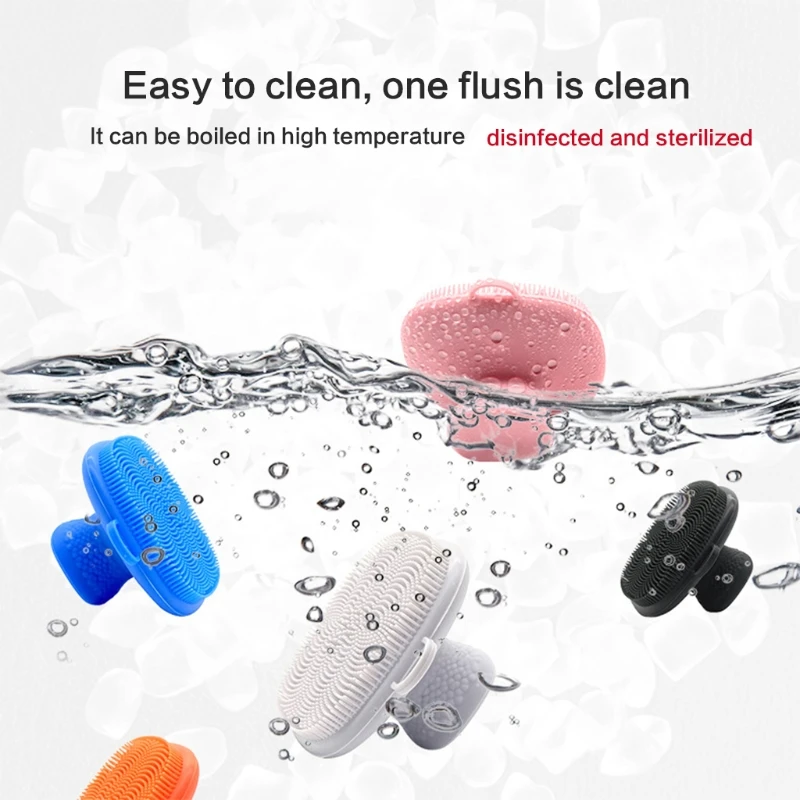 

Silicone Facial Cleansing Brush Face Scrubber Non-slip Handle Deep Cleansing Skin Care for Gentle Exfoliating Removing Blackhead