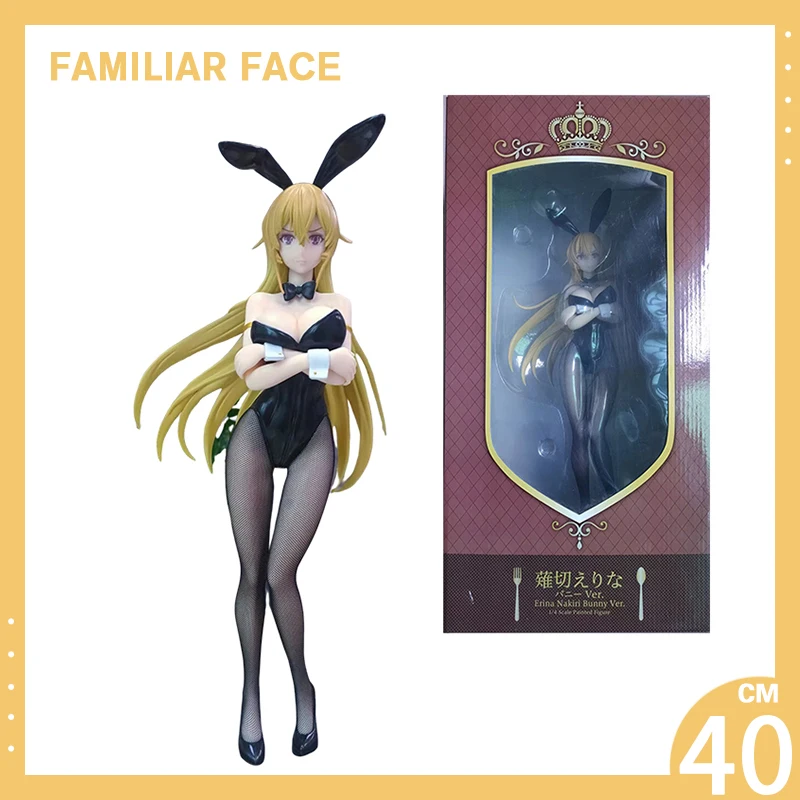 

40 см продовольственные войны Shokugeki No Soma Erina Nakiri Аниме Фигурка Hentai Bunny Girl фигурка 1/4 Статуэтка из ПВХ модели коллекции