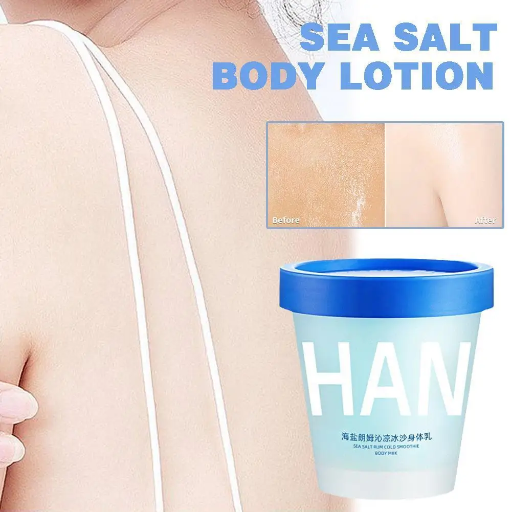 

200g Sea Salt Lamb Refreshing Smoothie Body Lotion Moisturizing Scruber Relaxation Lotion SPA Salt Bath Exfoliation Refresh N3B9