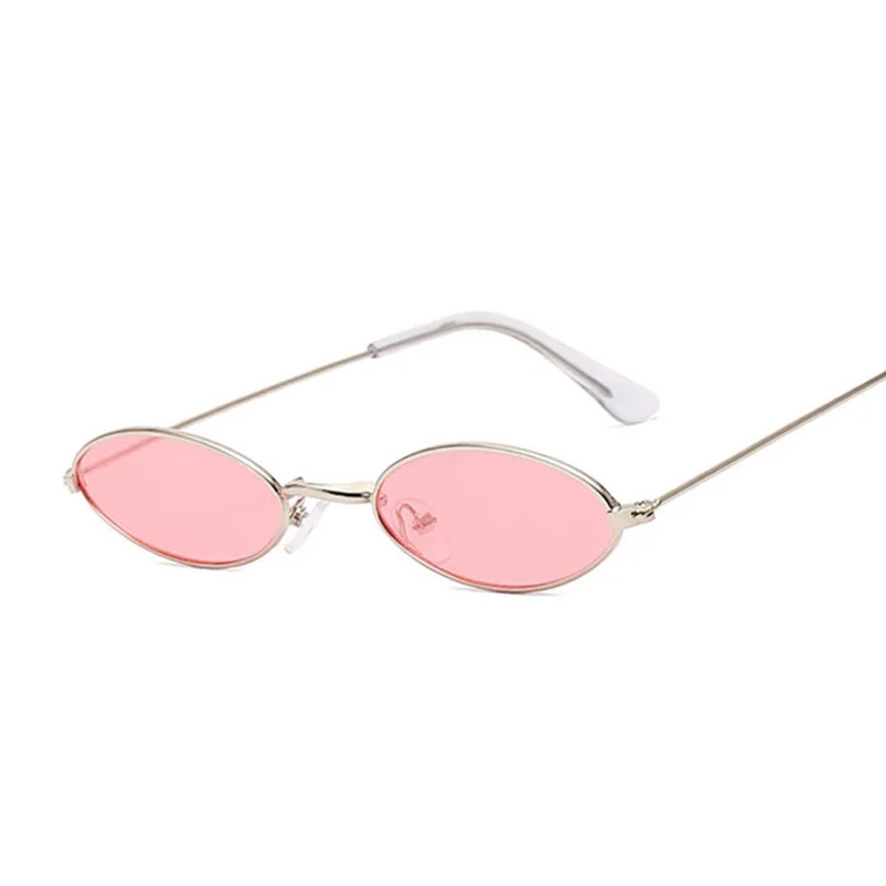 

Small Frame Black Shades Round Sunglasses Women Oval Brand Designer Vintage Fashion Pink Sun Glasses Female Oculos De Sol