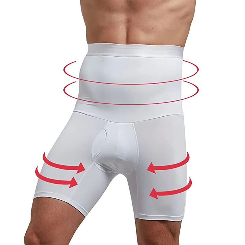 

Tummy Men Slimming Control Body Girdle Underwear Abdomen Shorts Shaper Pants Belly Compression Control Waist Briefs Boxer High