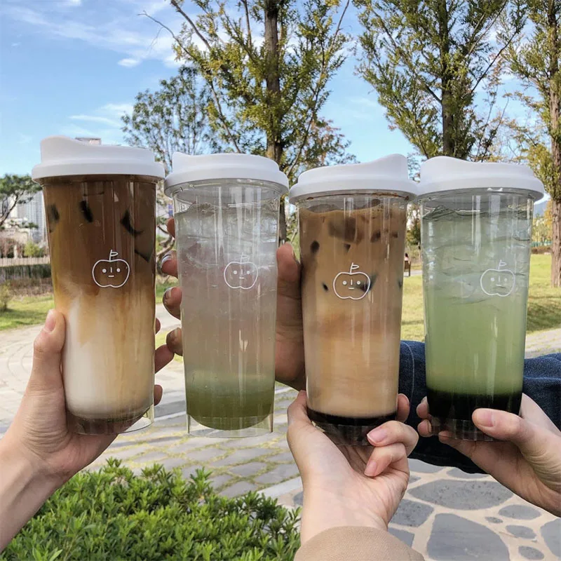 

Герметичные креативные пластиковые чашки для питья для школы, молока, чая, сока, кофе, портативная бутылка для воды из тритана в Корейском стиле