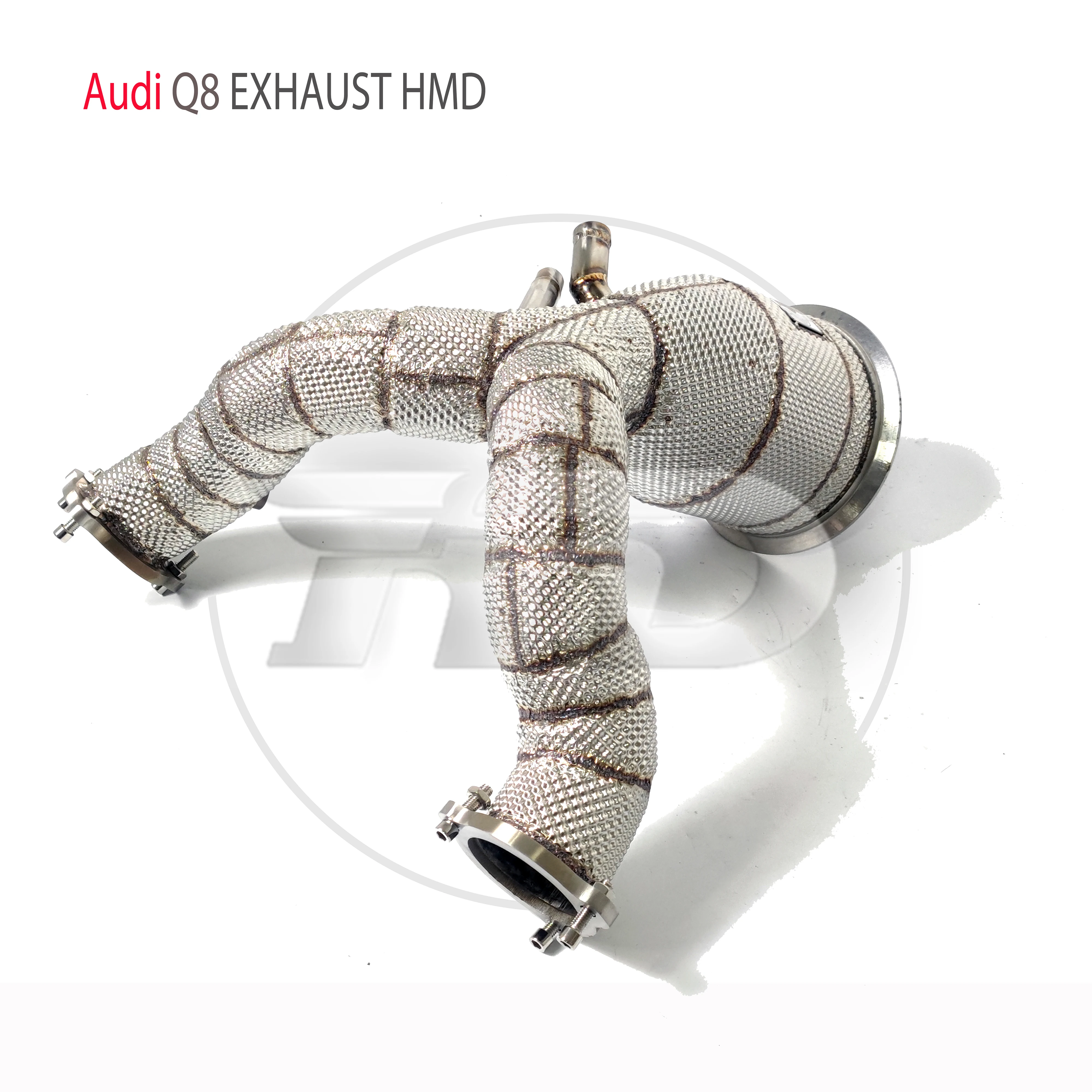 

HMD Exhaust Manifold High Flow Downpipe for Audi Q8 3.0T 2019-2023 OPF Version Car Accessories With Catalytic Catless Pipe