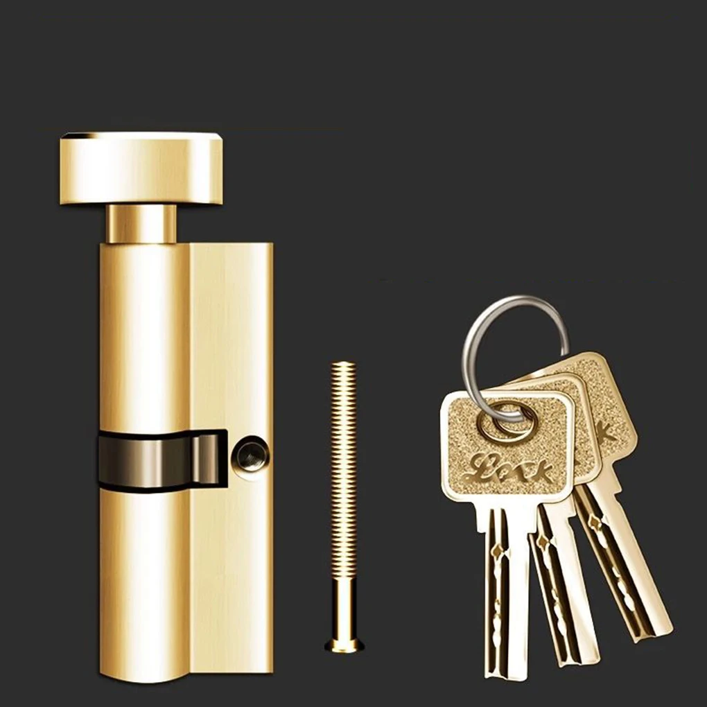 2pcs Thumb Turn Cylinder Euro Barrel Door Locks Anti Pick Anti Drill Brass Thumbturn Locks