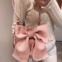 harajuku y2k ita shoulder bag womens sweet pink suede bowknot ladies handbags 2022 new cute small tote lolita bag female pouch