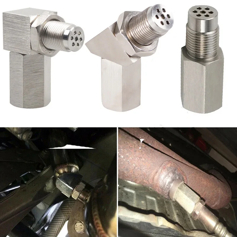 

O2 Sensor Spacer Adapter Oxygen Sensor Extension Spacer extender CEL Eliminator Threaded M18x1.5 Bung Adapter CEL Fix