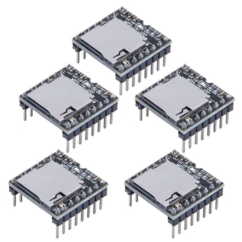 

5X Dfplayer, мини mp3-плеер, модуль для Arduino, черный