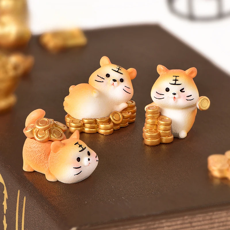 

Rich Tiger Micro Landscape Garden Decoration New Year Cute Tiger Resin Crafts