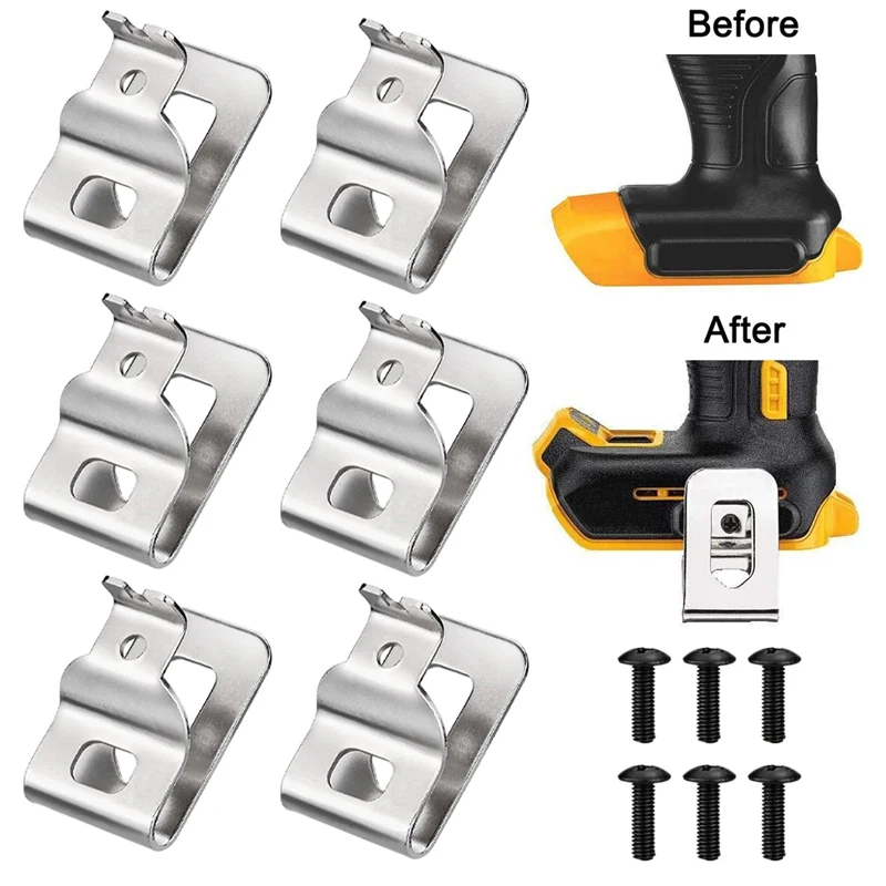 

6PCS Electric Drill Belt Clip Hook for Dewalt 20V Drill Driver N268241 N169778 N086039 DCD980 DCD985 Power Tools Accessories