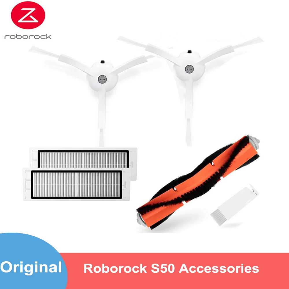 

Original Roborock Vacuum Cleaner Replacement Part HEPA Filter,Main Brush,Mop Cloth,Side Brush For Xiaomi1/1S SDJQR01RR/SDJQR02RR