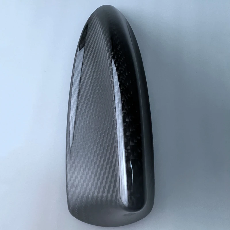 Автомобильный черный настоящий углеродное волокно декоративная крышка антенны