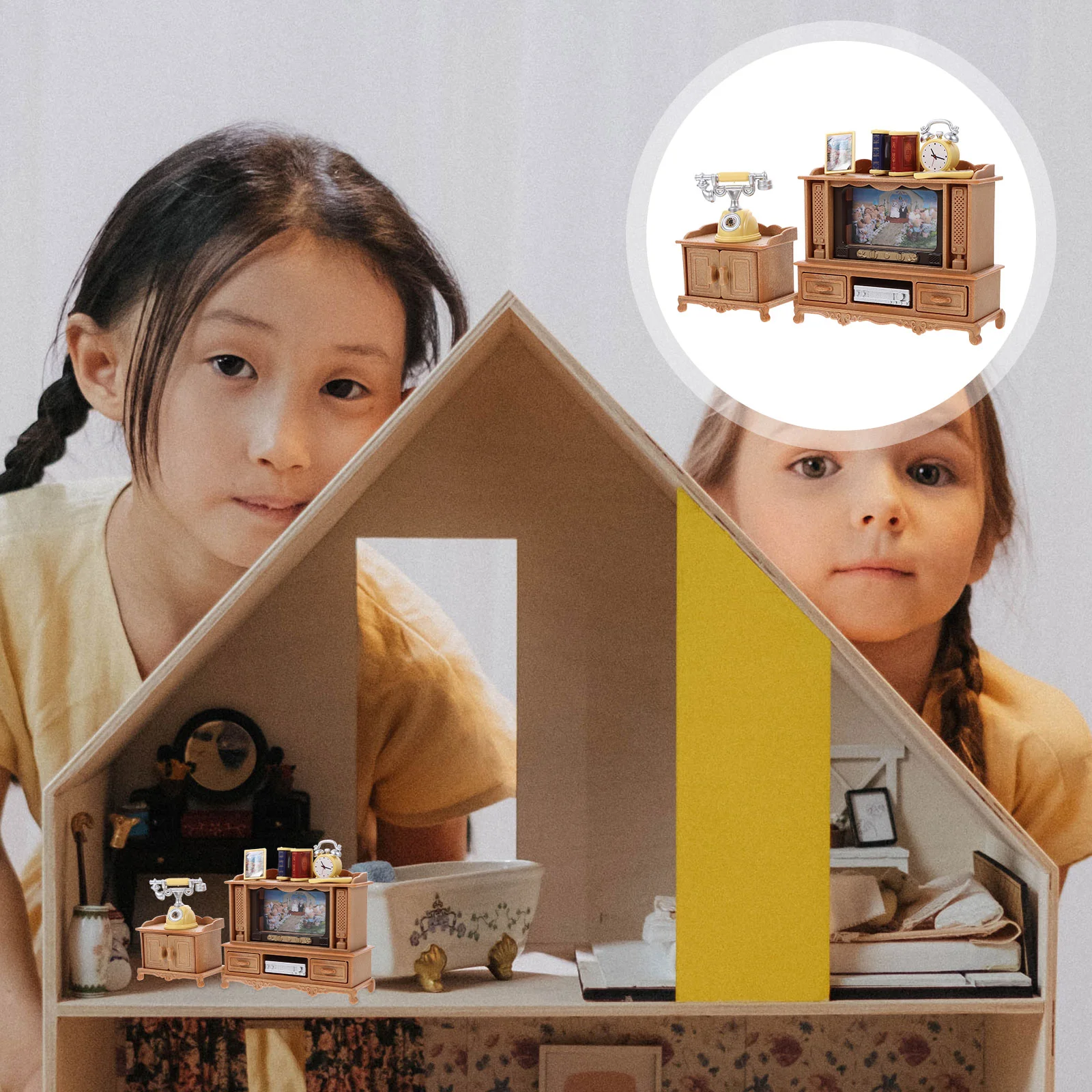 

Small Photo Prop Toys Girls Tiny Decor Mini House Adorable Furniture Room Dolls Miniature Model