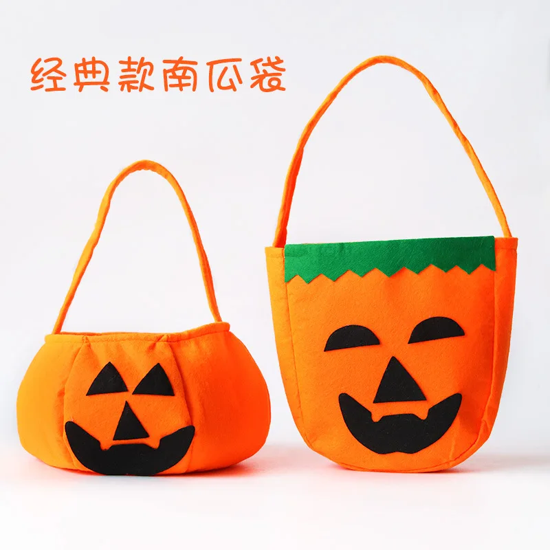 

1pc Halloween Loot Party Kids Pumpkin Trick Or Treat Tote Bags Candy Bag Halloween Candy Storage Bucket Portable Gift Basket