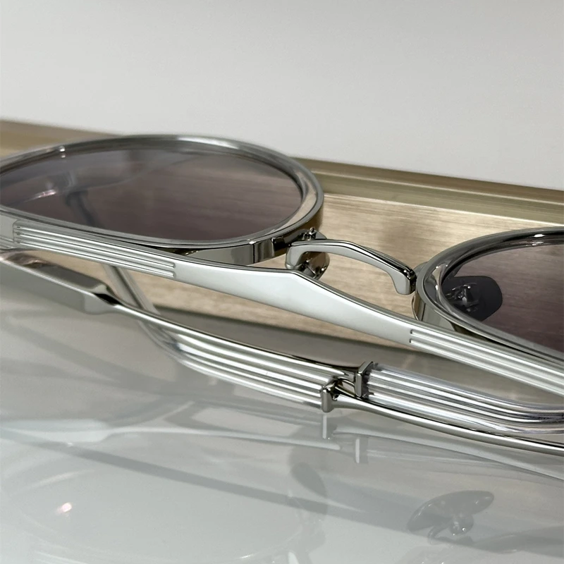 Очки солнцезащитные мужские овальные в стиле ретро с защитой UV400