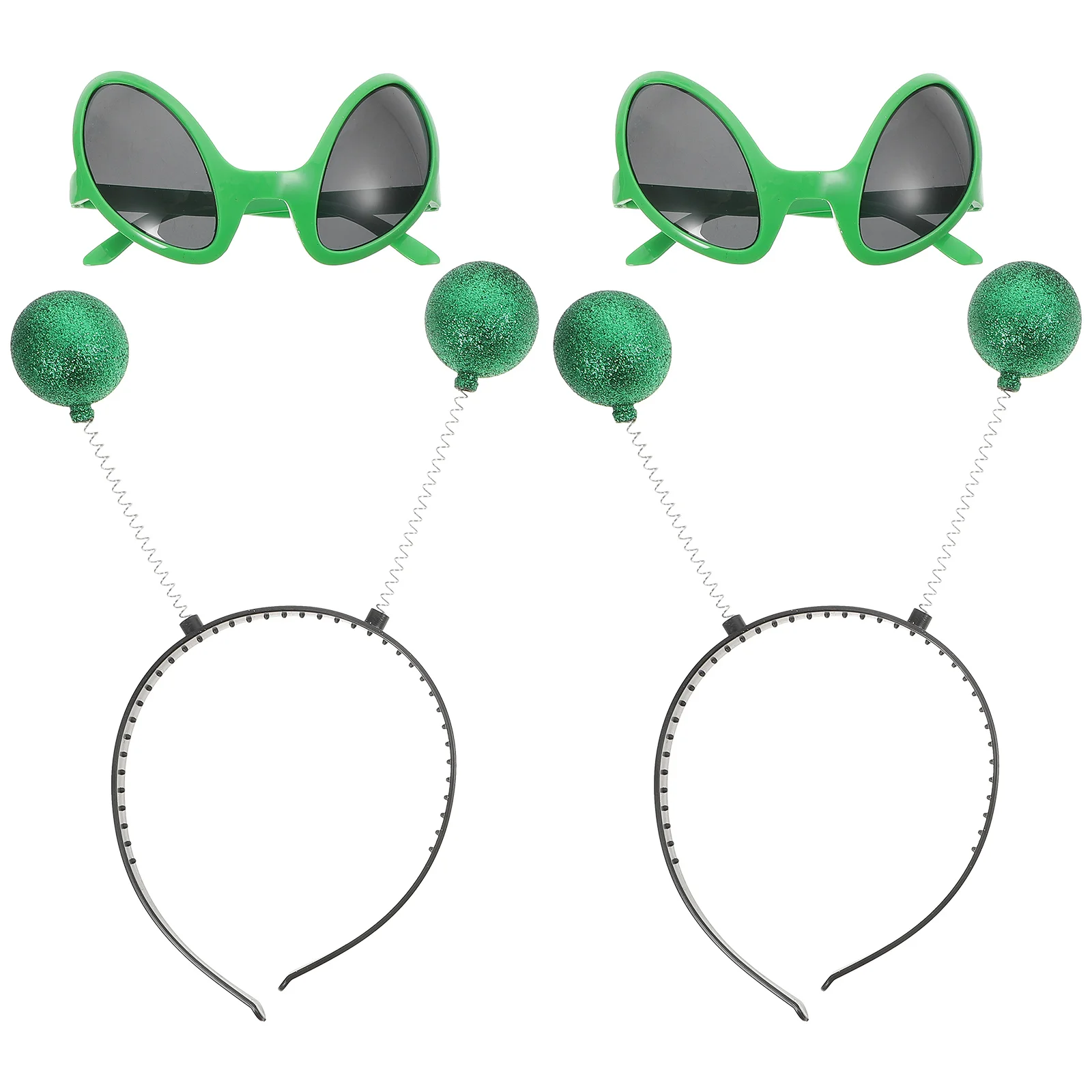 2 комплекта повязка на голову с изображением инопланетянина очки для выпускного