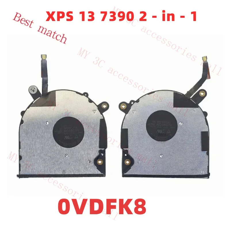 Новый оригинальный вентилятор охлаждения ЦП и ГП для ноутбука DELL XPS 13 7390 2 в 1 кулер
