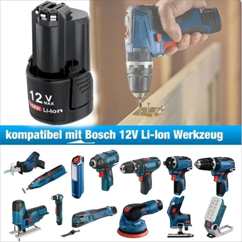 Литий-ионная аккумуляторная батарея для Bosch Зарядное устройство 12 В 10 8 3 0 Ач BAT411